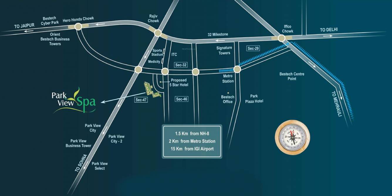 park view grand spa Location Plan