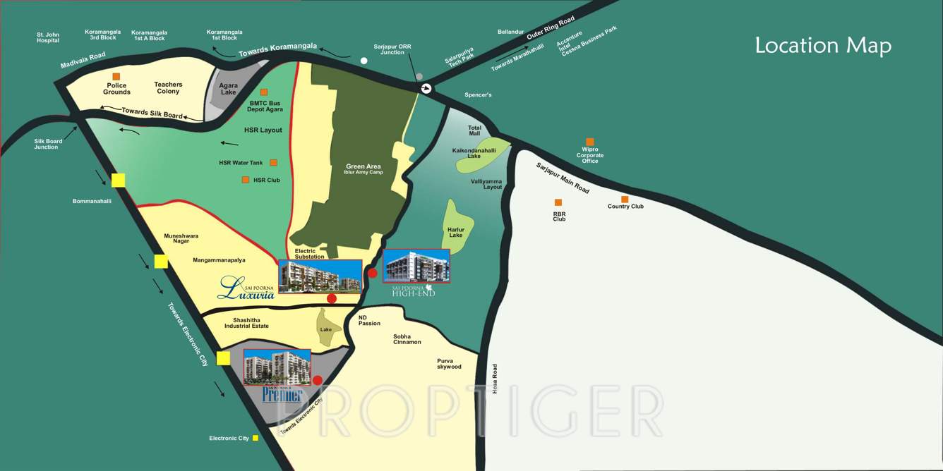sai poorna premier Images for Location Plan of Srinivasa Sai Poorna Premier