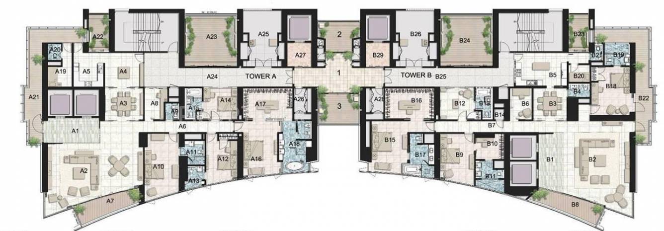  tower Tower Cluster Plan
