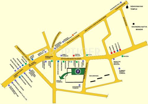  tower Images for Location Plan of Ahuja Tower