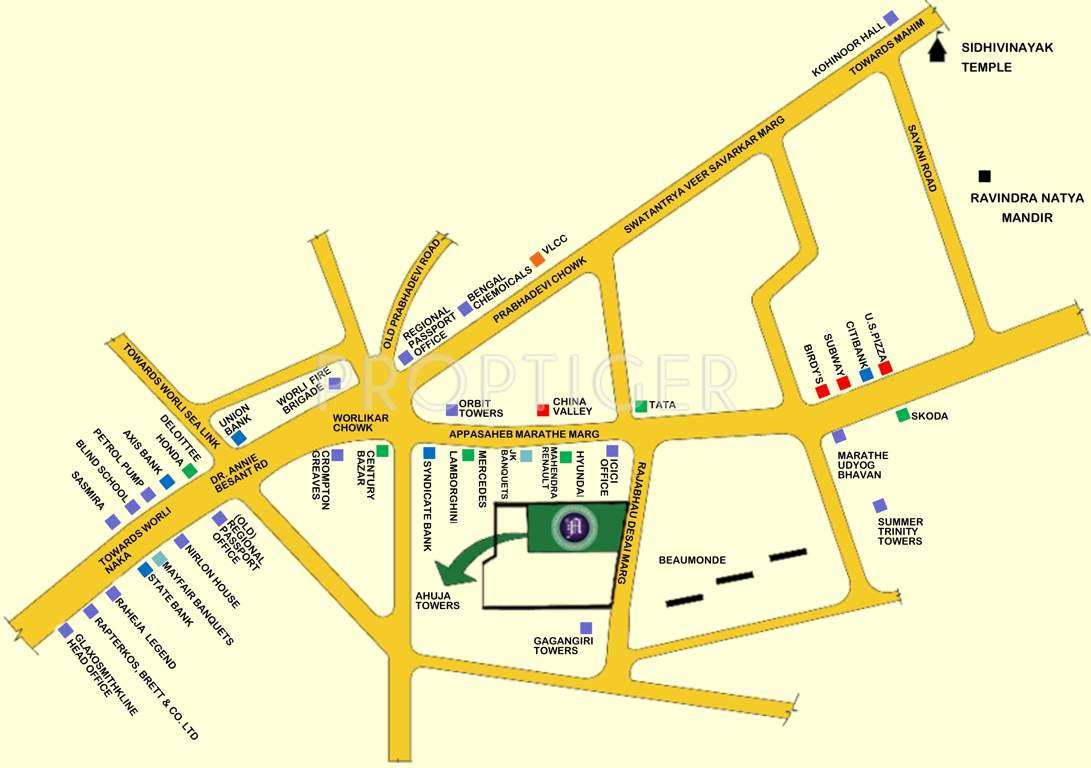  tower Images for Location Plan of Ahuja Tower