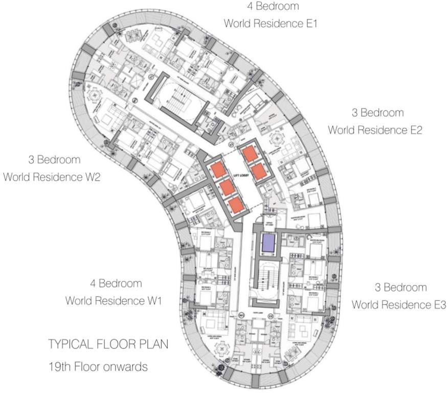  world crest Images for Cluster Plan of Lodha World Crest