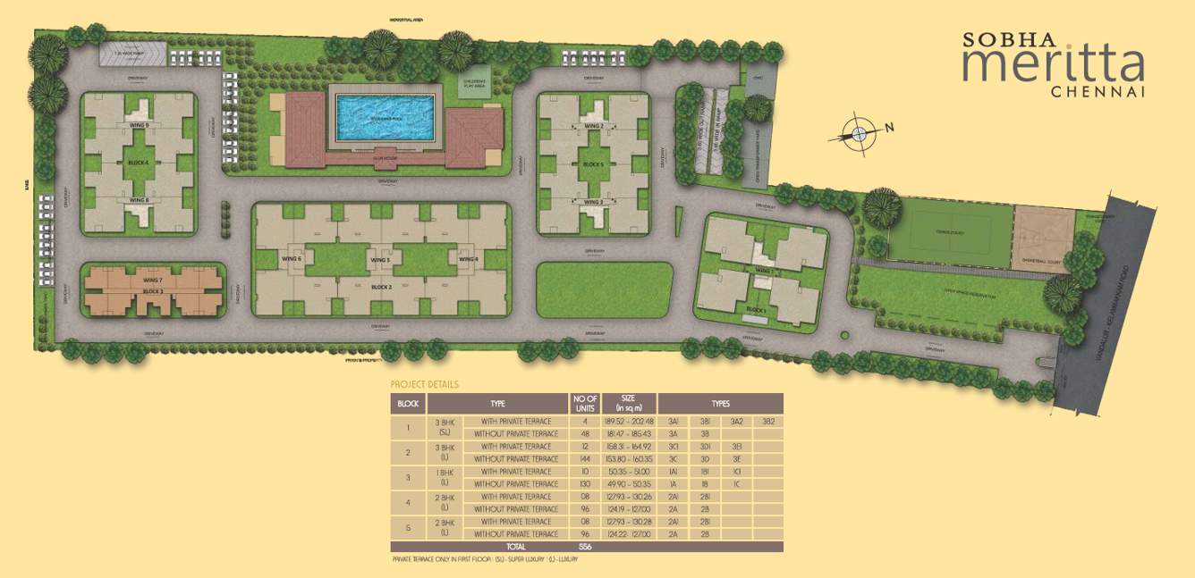  meritta Images for Master Plan of Sobha Meritta