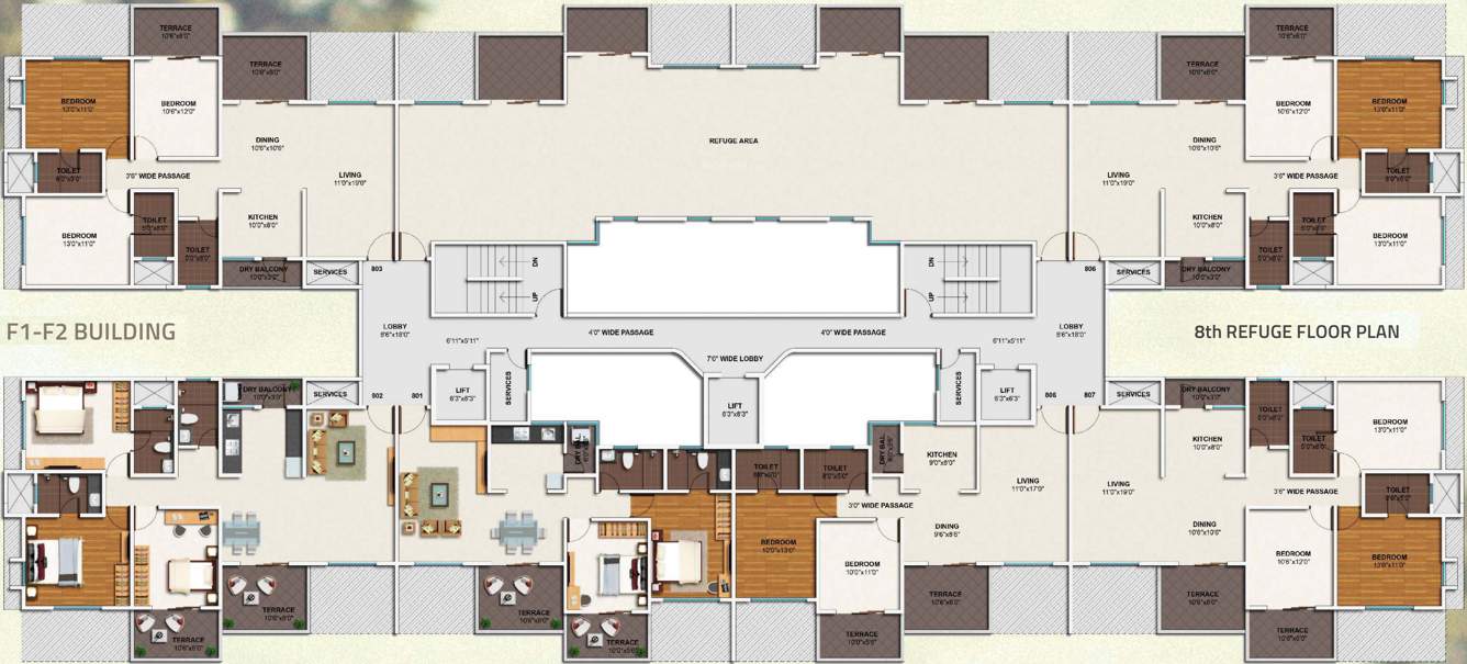  ivy apartments Images for Cluster Plan of Kolte Patil IVY Apartments