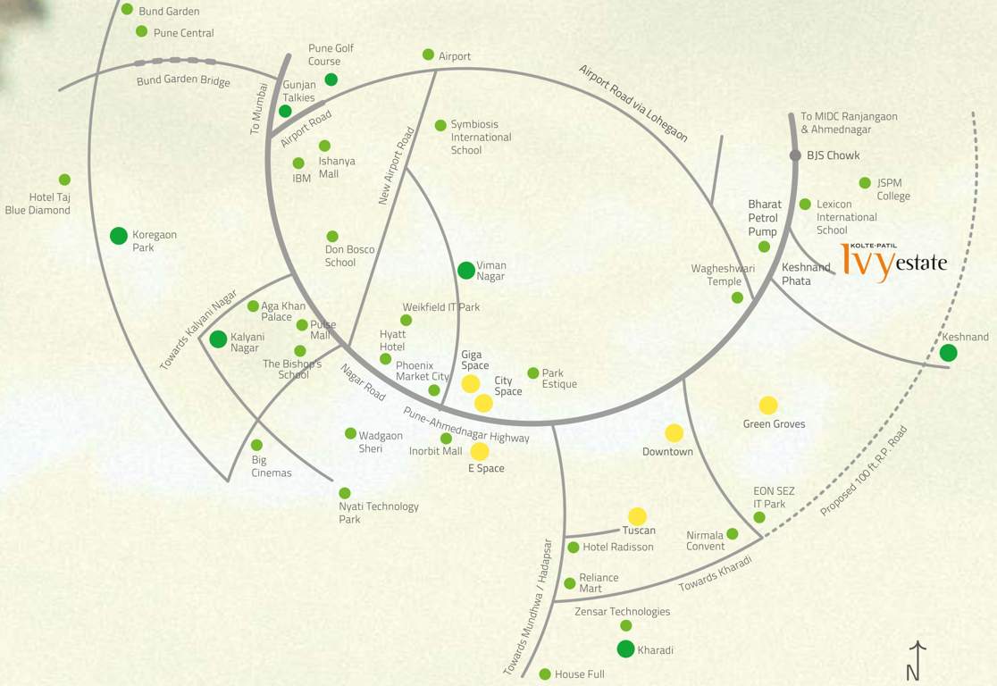  ivy apartments Images for Location Plan of Kolte Patil IVY Apartments