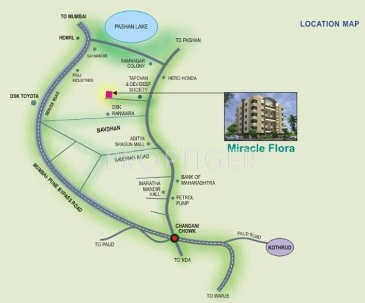 Images for Location Plan of Reputed Builder Miracle Flora