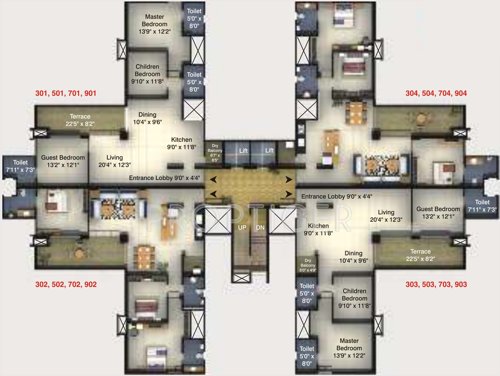  peninsula Images for Cluster Plan of Kumar Peninsula
