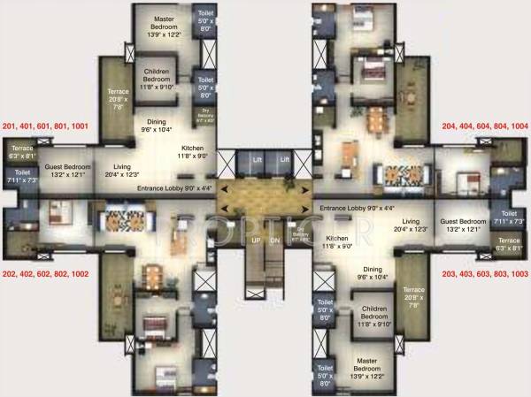  peninsula Images for Cluster Plan of Kumar Peninsula