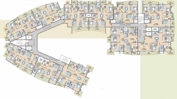  heights Tower 1 And 2 Cluster Plan from 1st to 10th Floor