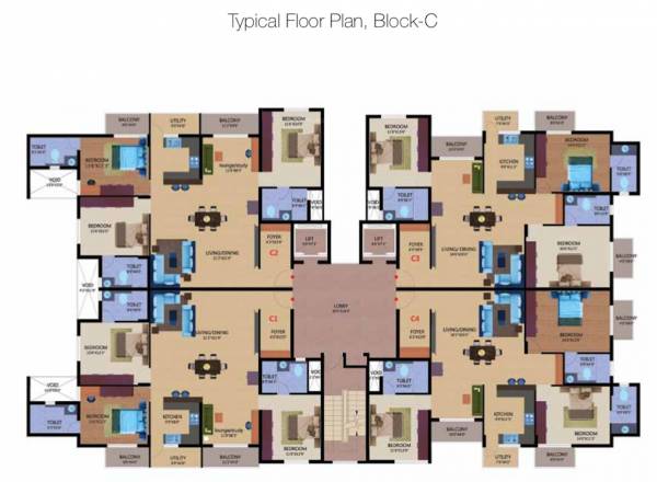  rosedale Tower C Cluster Plan