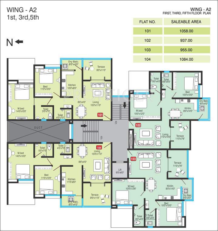 greenfield Images for Cluster Plan of Bhandari Associates Greenfield