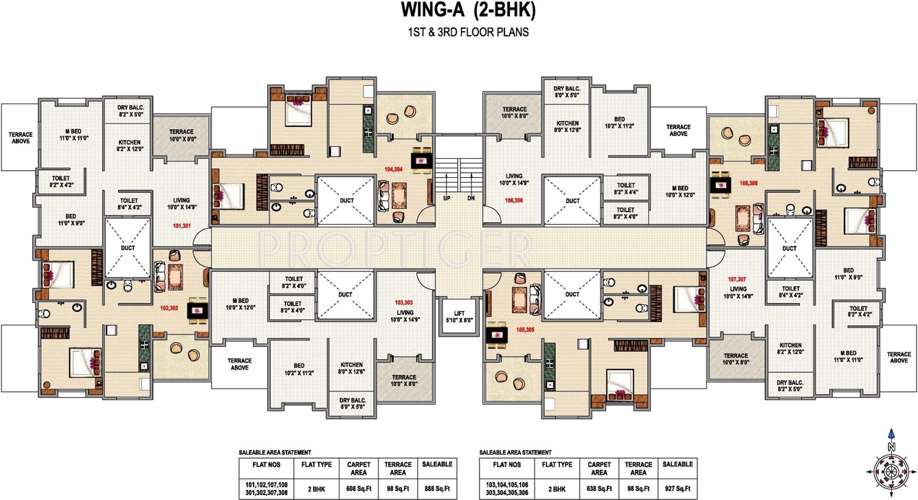east winds Wing A Cluster Plan