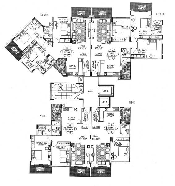  beverly-park Block  A Cluster Plan