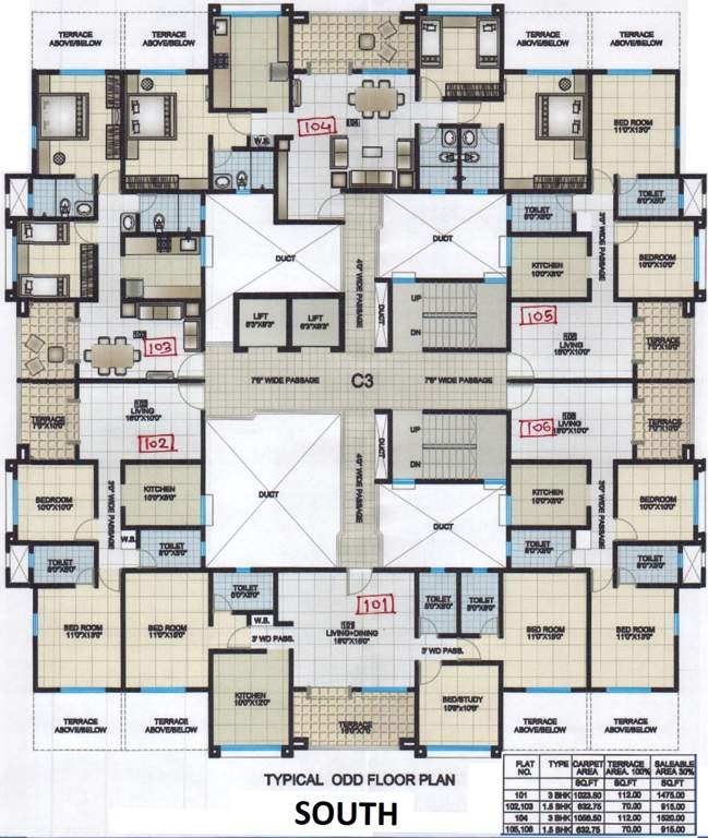  florence Images for Cluster Plan of Kolte Patil Florence