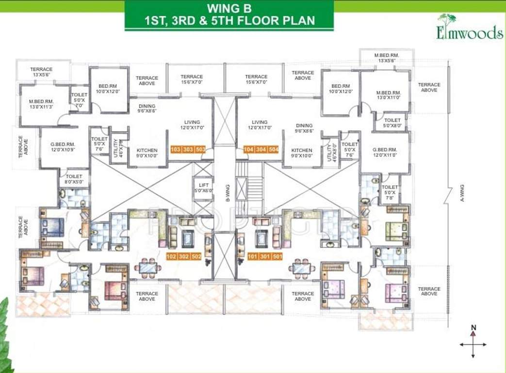  elmwoods Images for Cluster Plan of Sukhwani Elmwoods
