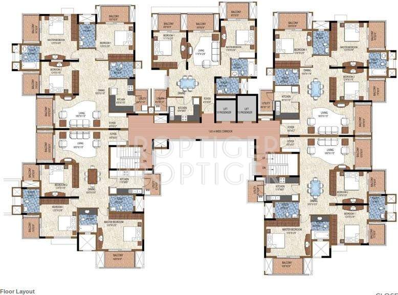 Images for Cluster Plan of Puravankara Purva Atria