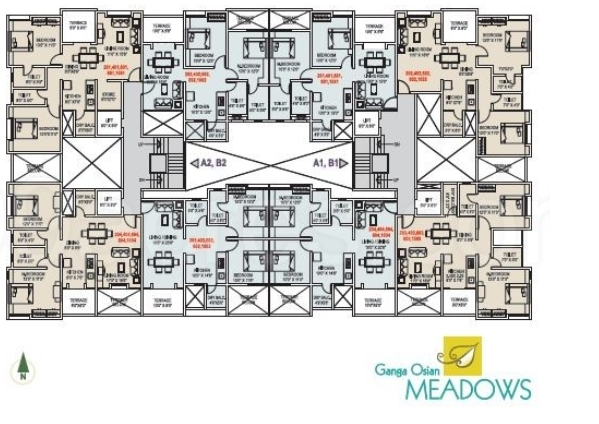  osian-meadows Tower A1 Cluster Plan
