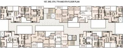 Nagpal Group Dev Exotica 1st,3rd,5th,7th,9th Floor Cluster Plan