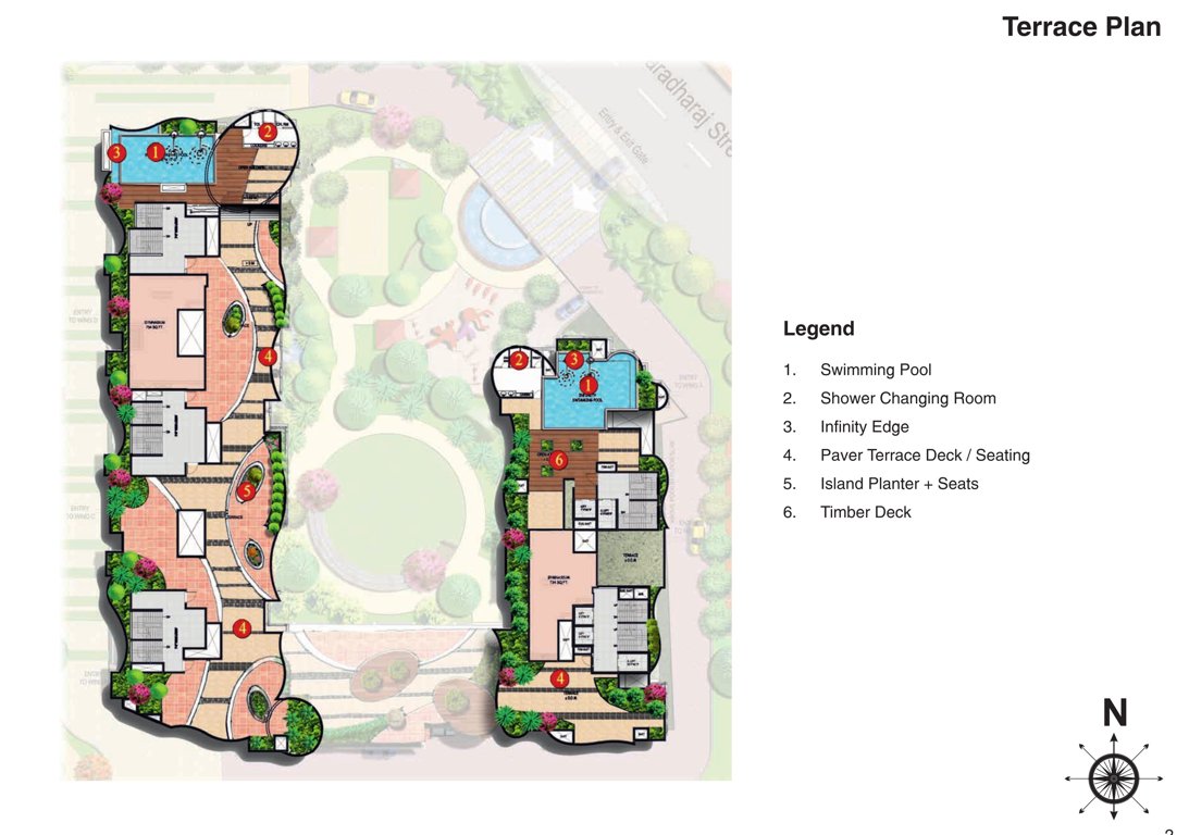 courtyard Wing A To E Terrace Cluster Plan