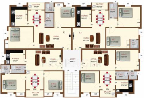  orchid Images for Cluster Plan of Sikara Orchid