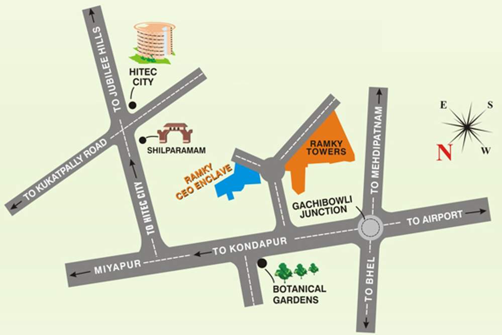 towers Images for Location Plan of Ramky Group Towers