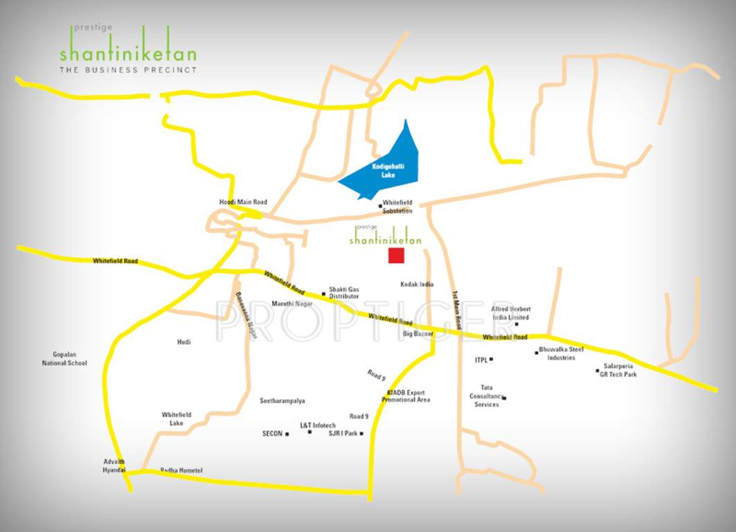 shantiniketan Images for Location Plan of Prestige Shantiniketan