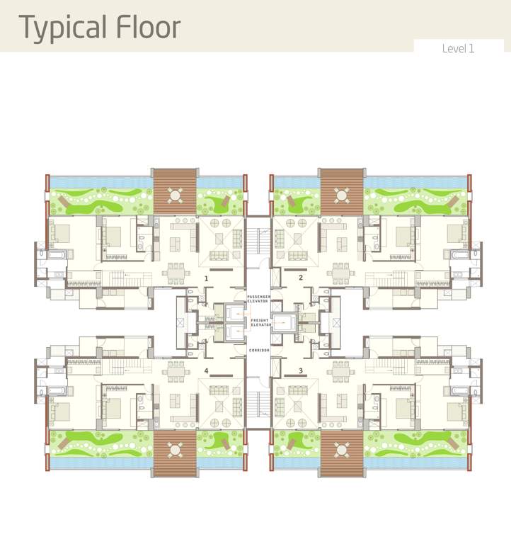 windmills of your mind Block 1 To 7 Level 1 Typical Cluster Plan