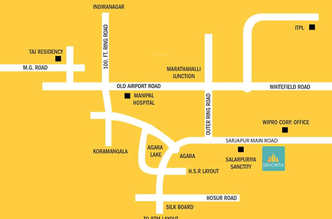 senorita Images for Location Plan of Salarpuria Sattva Senorita