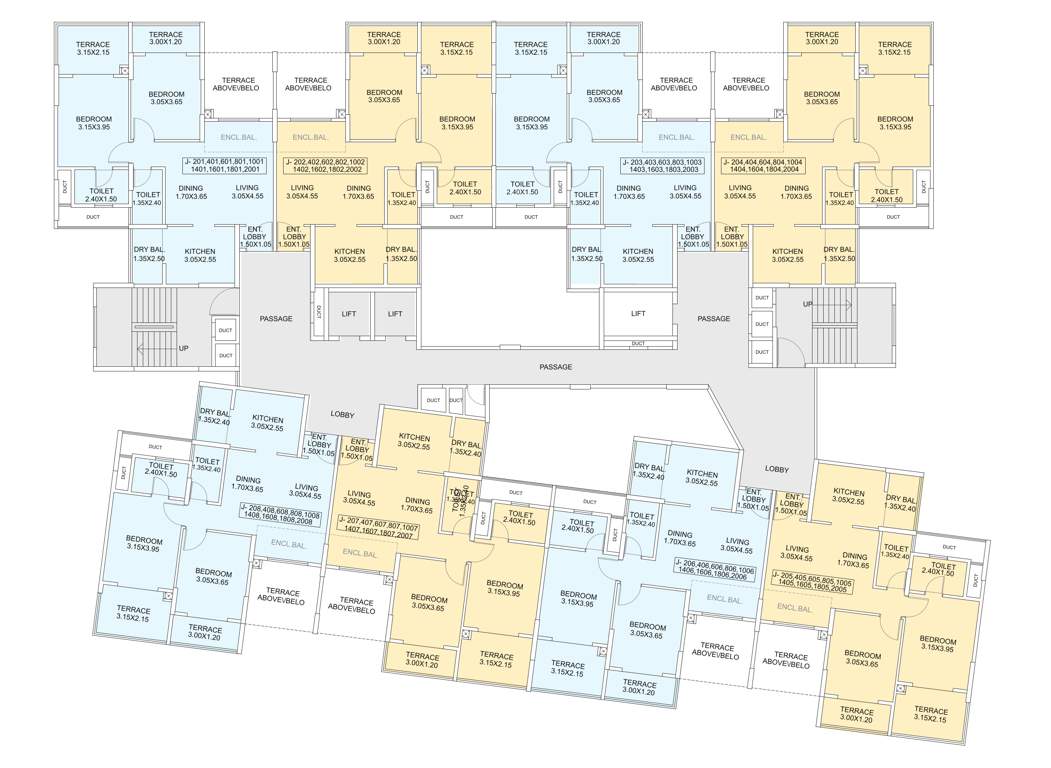  bloomfield apartment Bronze Cluster Plan