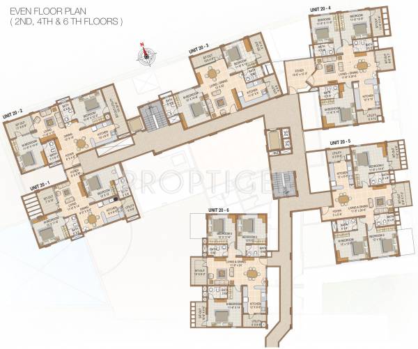  raga Block Cedar Even Floor Cluster Plan