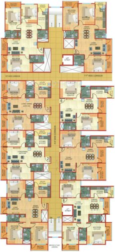 Block D Cluster Plan from 1st to 4th Floor jk-apartments Block D Cluster Plan from 1st to 4th Floor