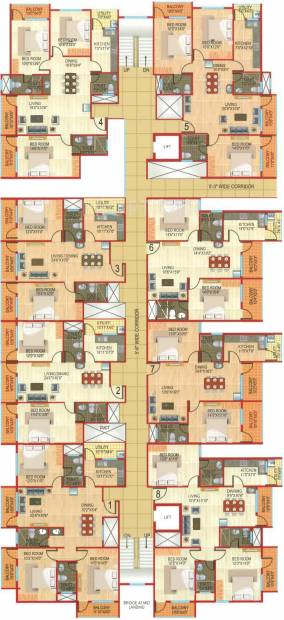  jk-apartments Block F Cluster Plan from 1st to 4th Floor