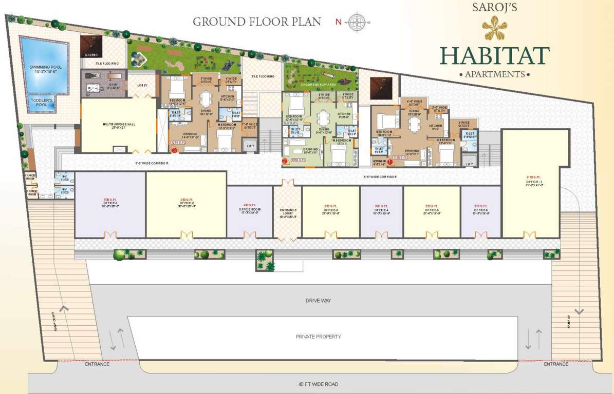  habitat Images for Cluster Plan of Saroj Habitat
