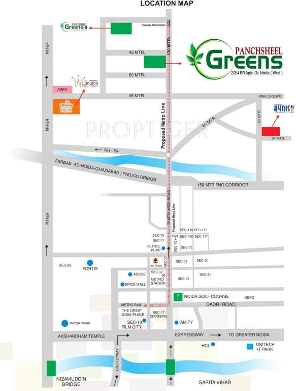 greens Images for Location Plan of Panchsheel Greens