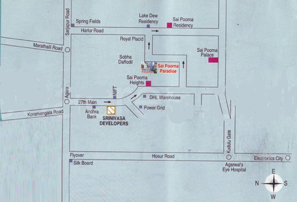  sai poorna paradise Location Plan