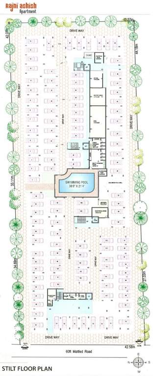 rajni ashish apartament BLOCK A & BLOCK B Cluster Plan for Ground Floor