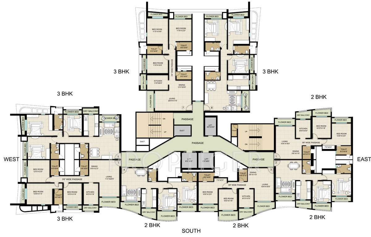  majestic towers Images for Cluster Plan of HDIL Majestic Towers