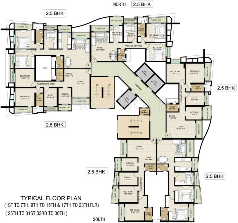  majestic towers Images for Cluster Plan of HDIL Majestic Towers