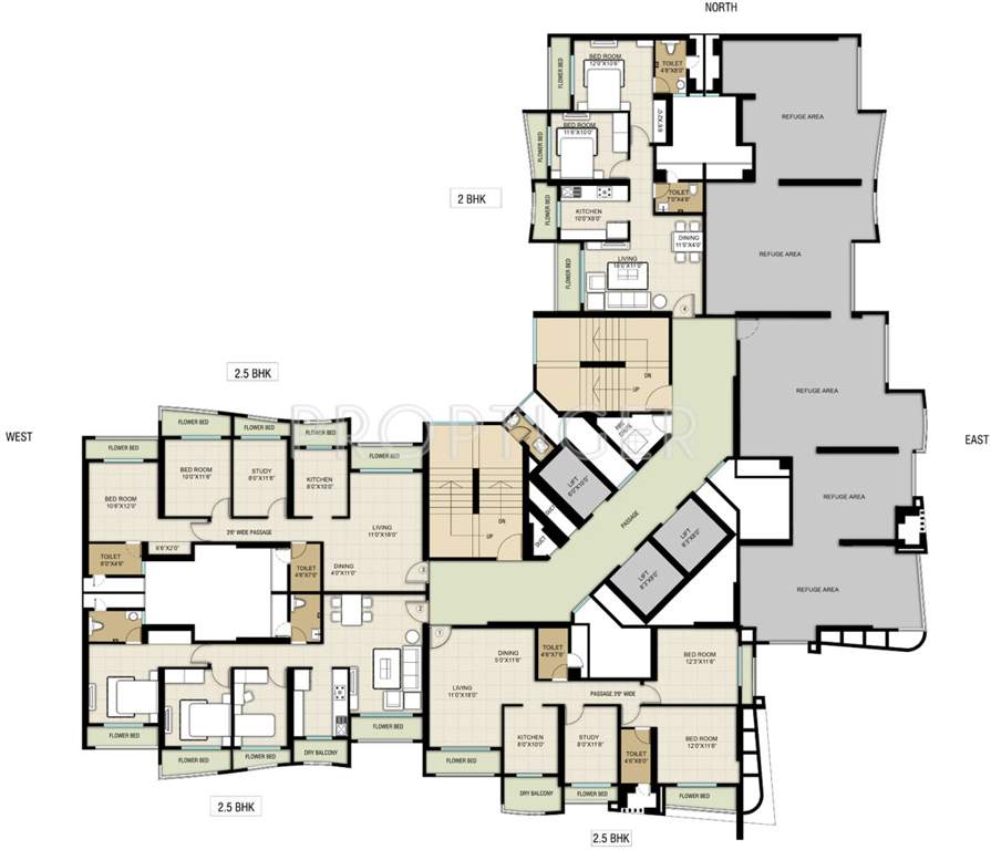  majestic towers Images for Cluster Plan of HDIL Majestic Towers