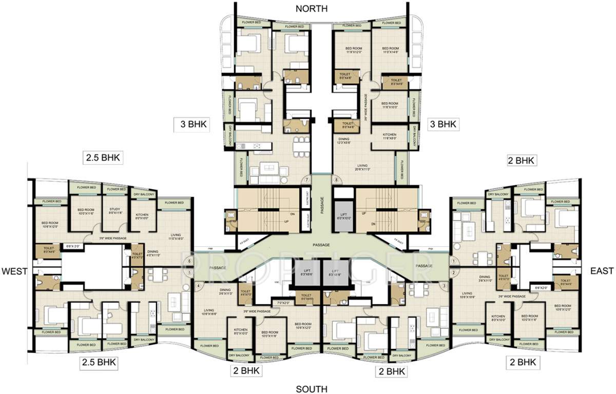  majestic towers Images for Cluster Plan of HDIL Majestic Towers