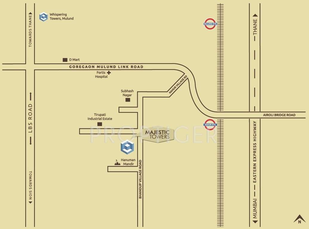  majestic towers Images for Location Plan of HDIL Majestic Towers