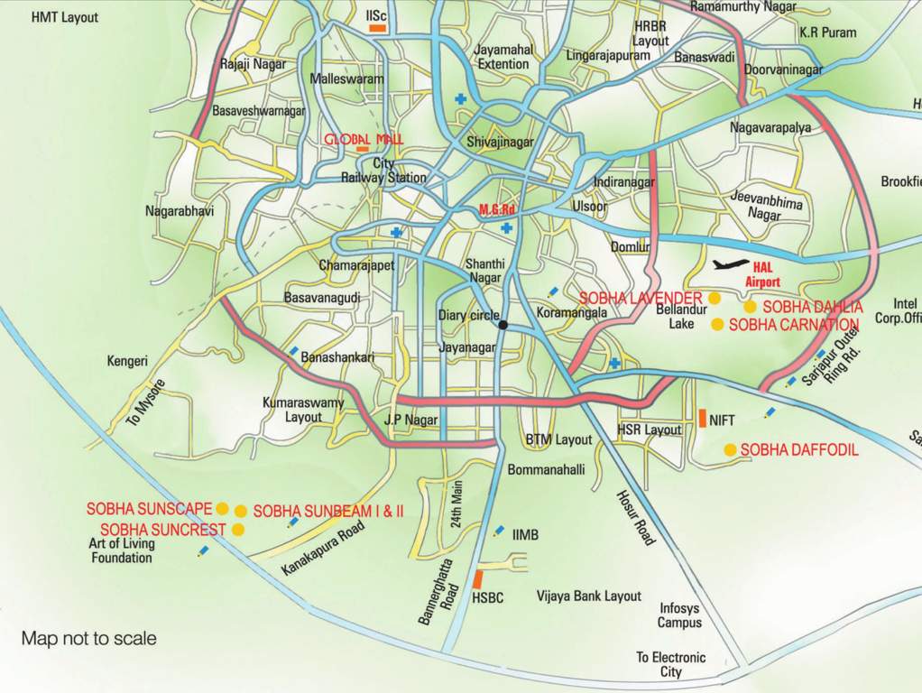  suncrest Images for Location Plan of Sobha Suncrest