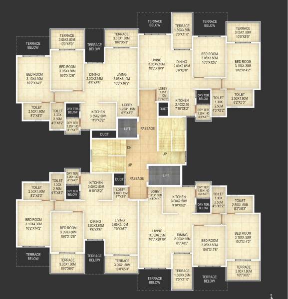  comfort-zone Tower A1 Cluster Plan