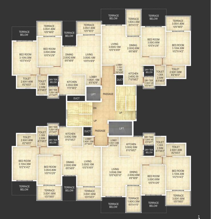  comfort zone Tower A1 Cluster Plan