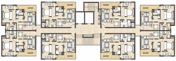 Tower-A Cluster Plan manor-one Tower-A Cluster Plan