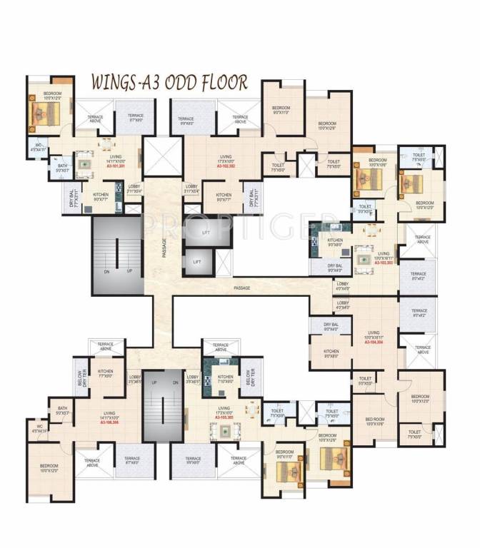  casa imperia Tower A2 Cluster Plan