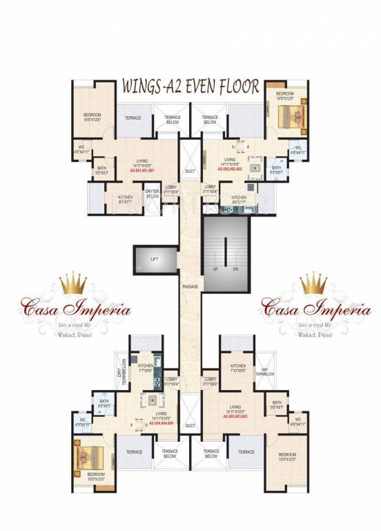  casa imperia Tower A3 Cluster Plan