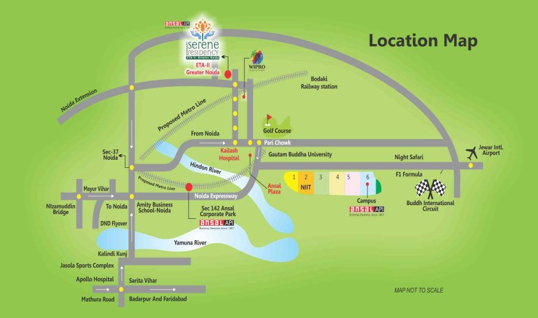  sushant serene residency Location Plan