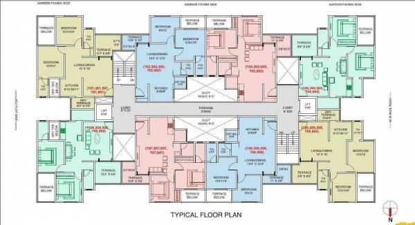  poorva-residency Building A Cluster Plan