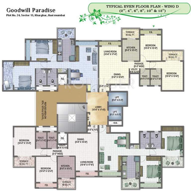  paradise Images for Cluster Plan of Goodwill Paradise